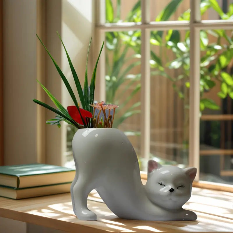 WhiskerBloom™ - Kitty Ceramic Pot | Premium Quality