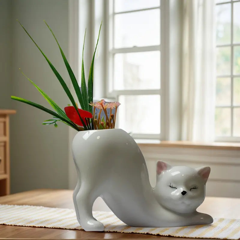WhiskerBloom™ - Kitty Ceramic Pot | Premium Quality