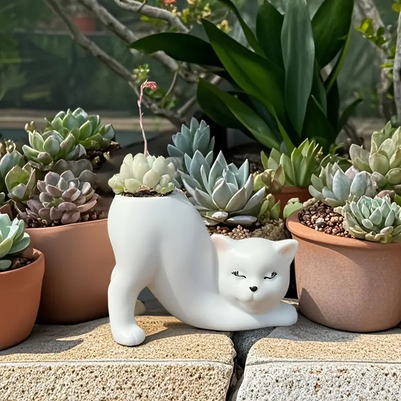 WhiskerBloom™ - Kitty Ceramic Pot | Premium Quality