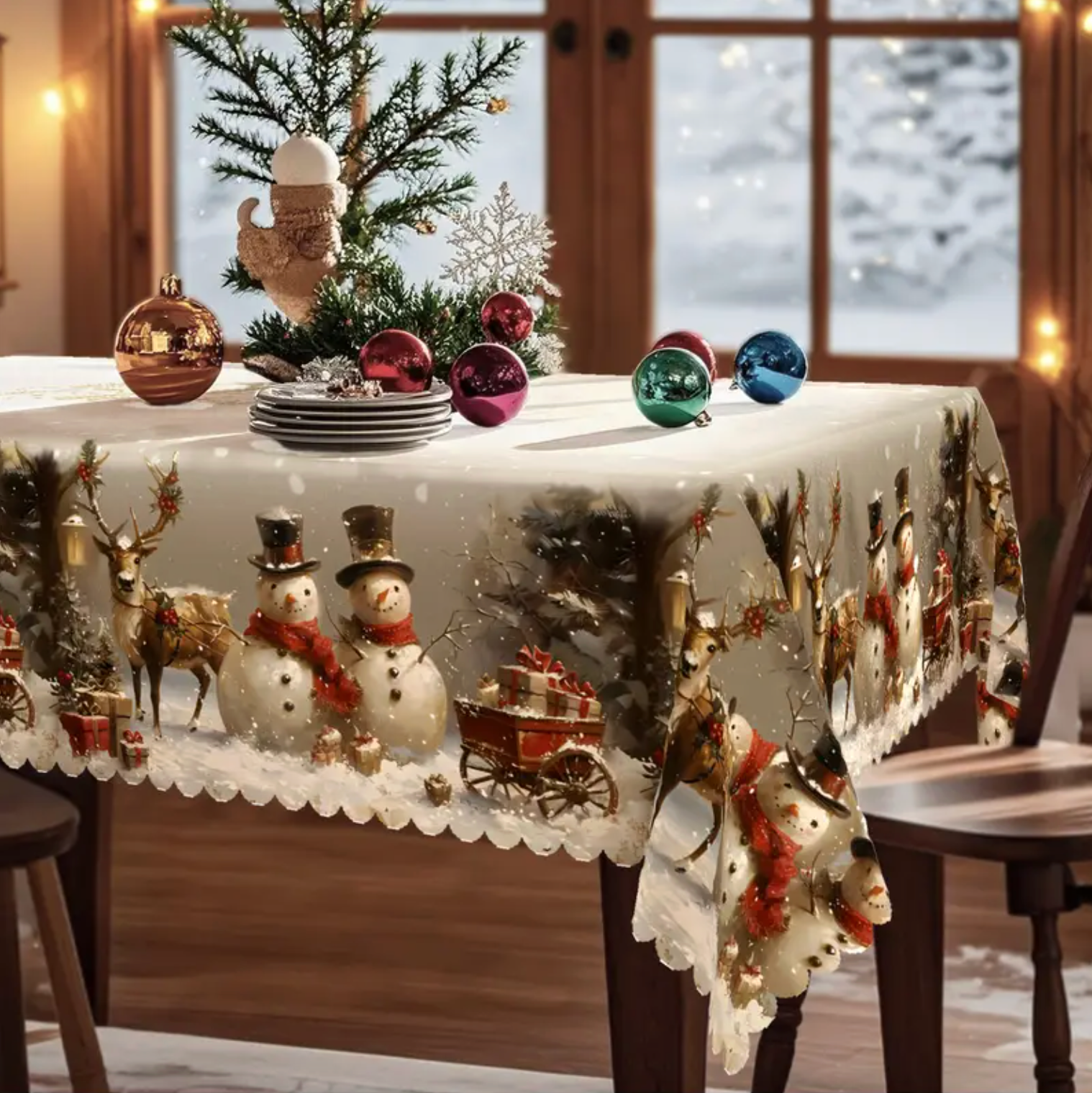 Frosty Feast™ – Christmas Tablecloth | Premium Quality