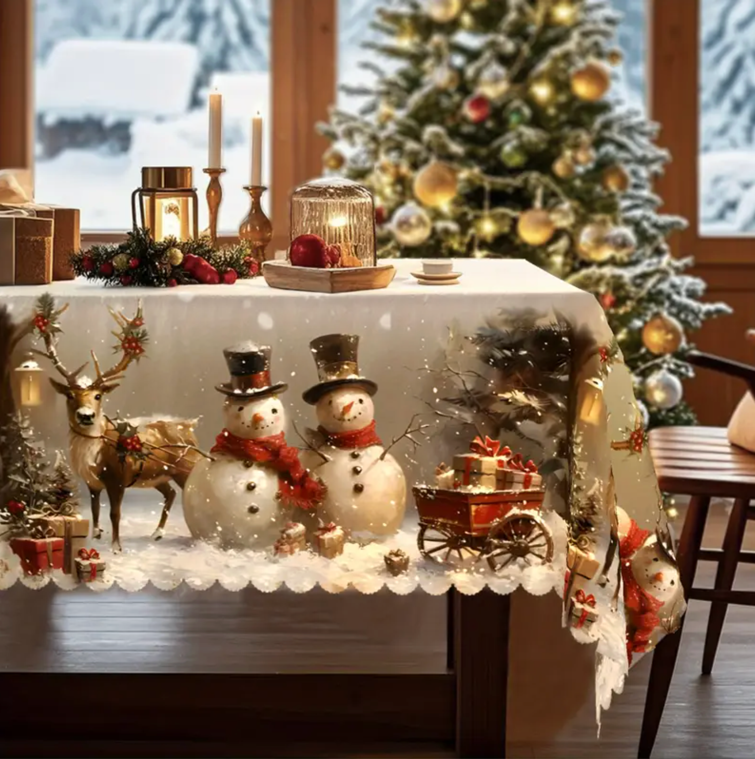 Frosty Feast™ – Christmas Tablecloth | Premium Quality