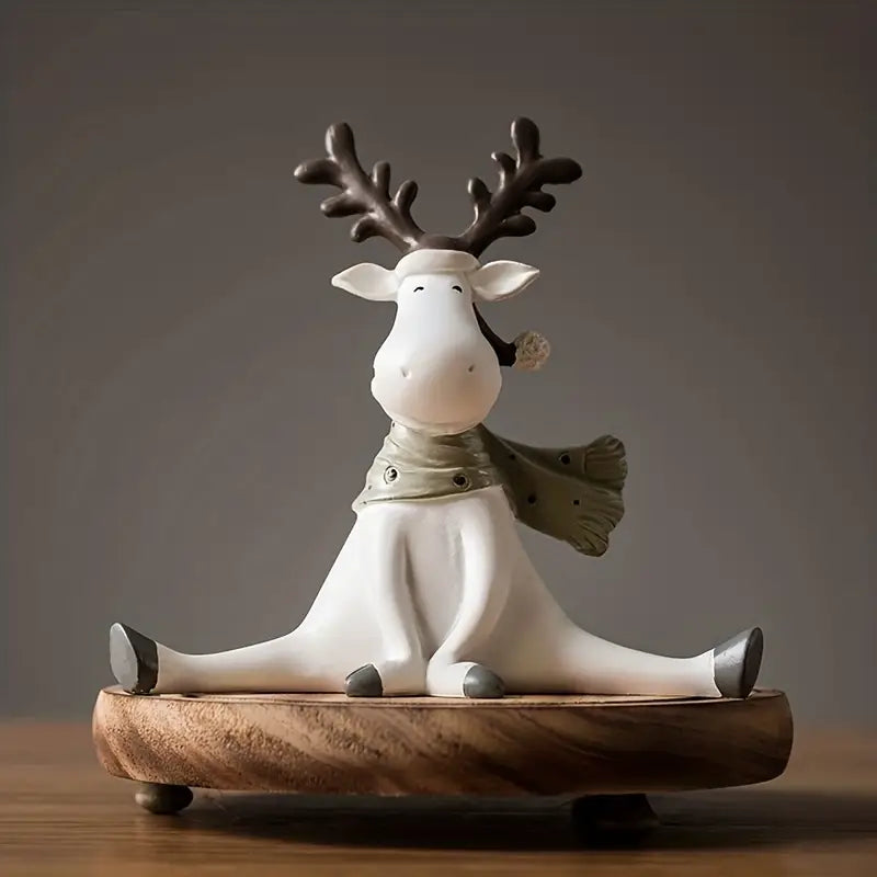 FrostyElk™ - Holiday Reindeer Figurine | Premium Quality